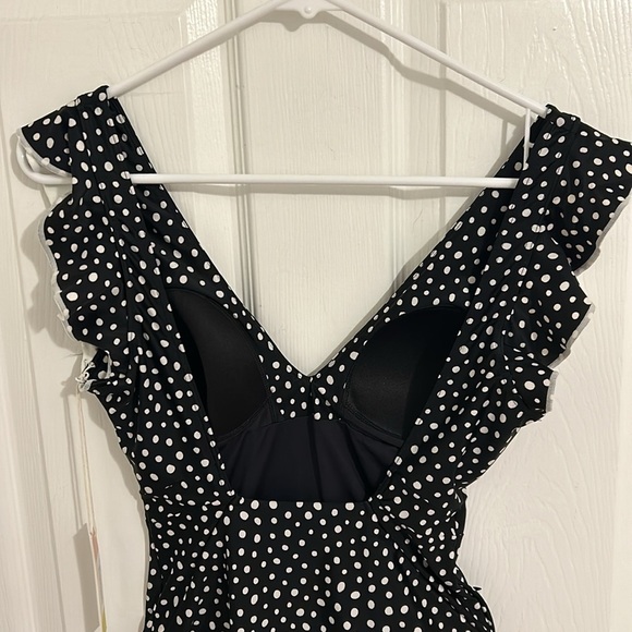 Summersalt Ruffle Backflip Polka Dot V Neck One Piece Swimsuit NWT Size 4 - Picture 9 of 11